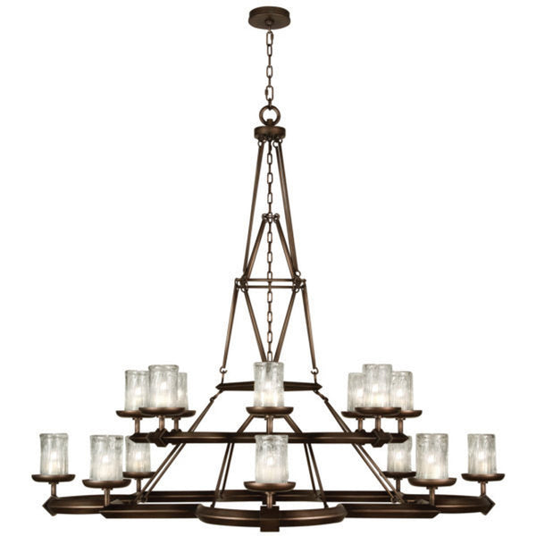 Chandelier, Round, 16-Light, Antique Hand-Rubbed Bronze, 58"W (860540ST DHWQ)