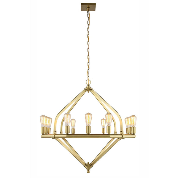 Illumina Burnished Brass Twelve-Light Chandelier