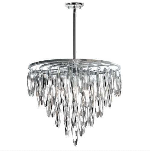 Chrome Eight Light Chandelier