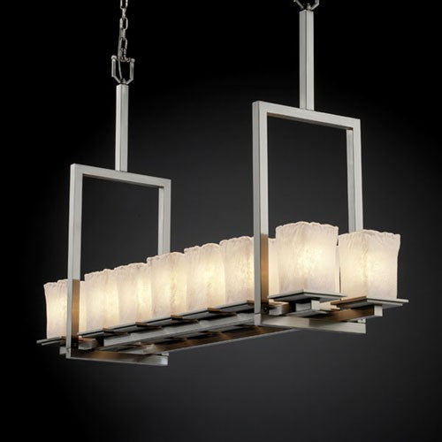 Brushed Nickel Short Bridge Chandelier