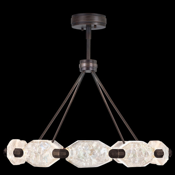 Pendant, Round, 20-Light, LED, Bronze, 32"W (873040-3ST GHNZ)