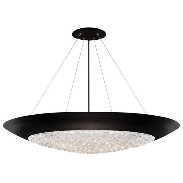 Pendant, Round, 3-Light, Matte Black, 44"W (876540-2ST GKJZ)