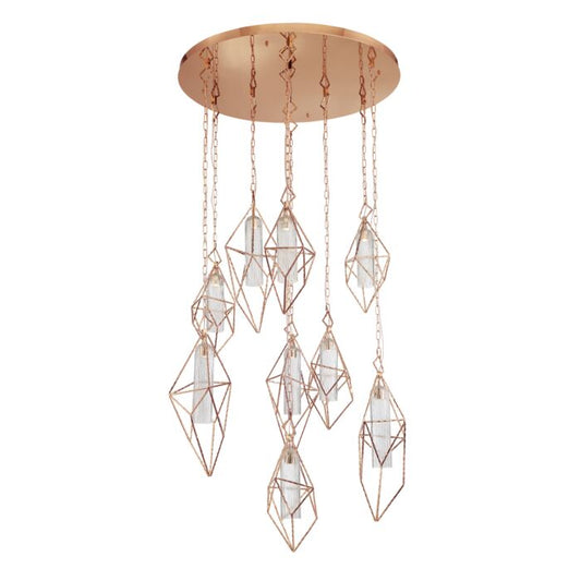 Eurofase Verdino 9-Light Chandelier in Gold