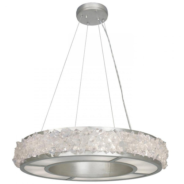 Drum Shade Pendant, Round, 12-Light, Silver, 30"W (878140ST GGP0)