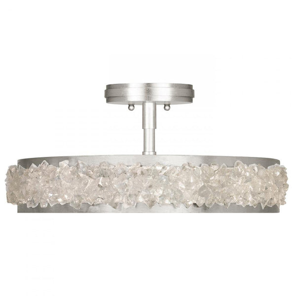 Semi-Flush Mount, Round, 3-Light, Silver, 23"W (879940ST GKL1)