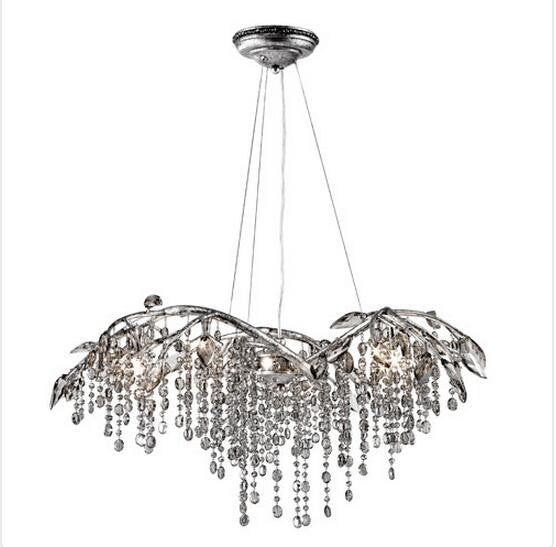 Autumn Twilight Silver Six Light Chandelier