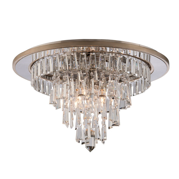 Corbett Illusion Silver Leaf Four-Light LED Semi Flush