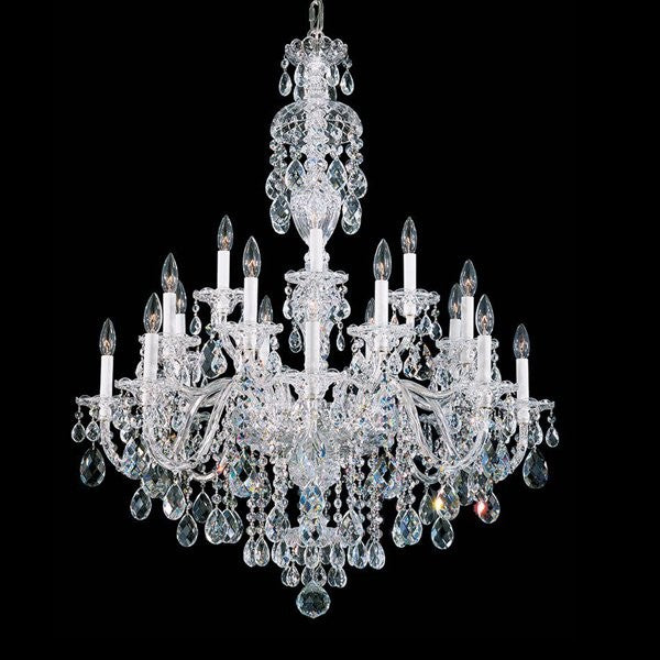 Polished chrome 20 Light Bohemian crystal Chandelier