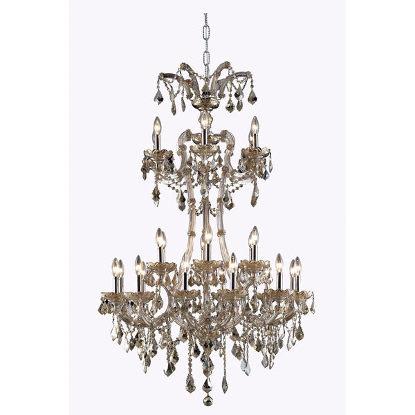 Golden Teak 24 Light 50-in Chandelier