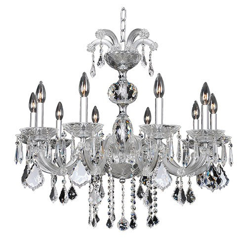 30-Inch Wide Chandelier with Firenze Clear Crysta