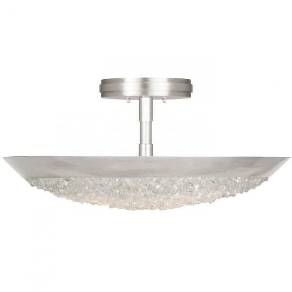 Semi-Flush Mount, Round, 3-Light, Silver, 20"W (880040ST GKL4)