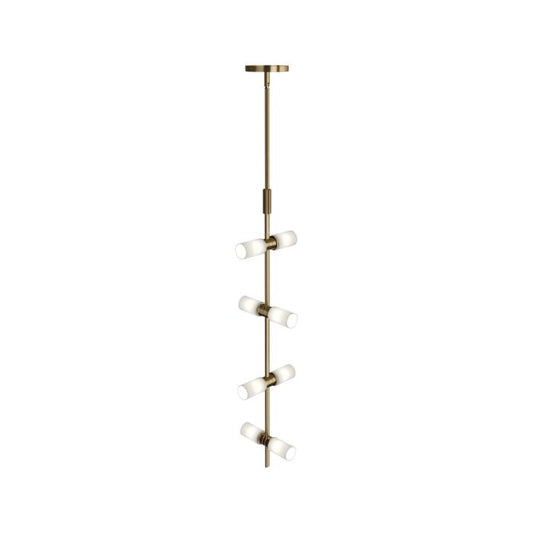 ModernRail 8-Light LED Pendant in Aged Brass