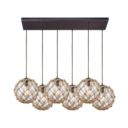 Coastal Inlet 6-Light Pendant in Oil Rubbed Bronze