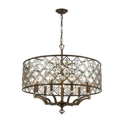 Armand 9-Light Chandelier in Weathered Bronze