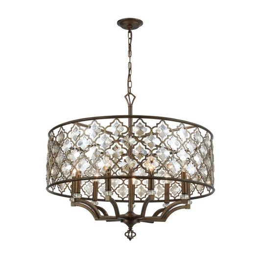 Armand 9-Light Chandelier in Weathered Bronze