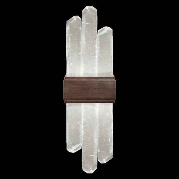 Wall Sconce, 2-Light, LED, Patinated Bronze, Illuminated Crystal, 16.5"H (882150-3ST GKLV)