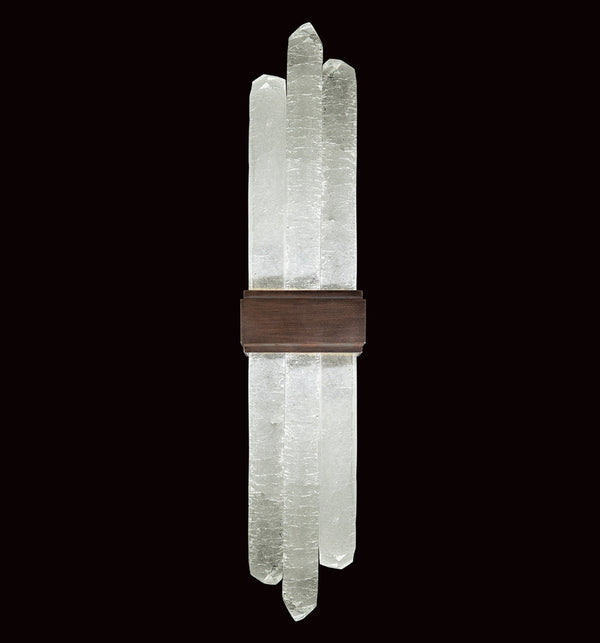 Wall Sconce, 2-Light, LED, Patinated Bronze, Illuminated Crystal, 25.5"H (882350-3ST GKM7)