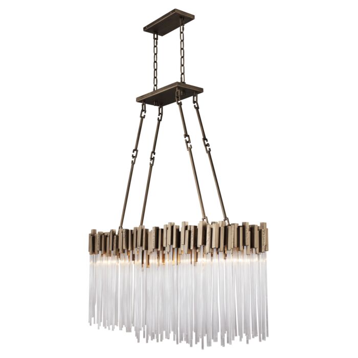 Matrix 6-Light Linear Pendant in Havana Gold