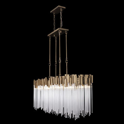 Matrix 8-Light Linear Pendant in Havana Gold