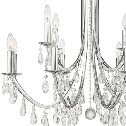 Bridgehampton Chandelier in Polished Chrome with Swarovski Strass Crystal Crystals