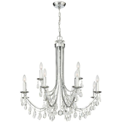 Bridgehampton Chandelier in Polished Chrome with Swarovski Strass Crystal Crystals