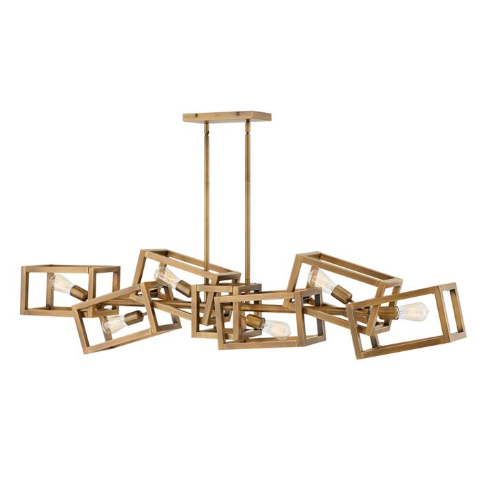 Ensemble 6-Light LED Linear Chandelier in Brushed Bronze