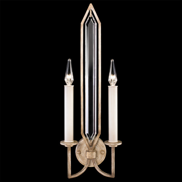 Wall Sconce, 2-Light, Pale Antique Gold, Double-Faced Beveled Crystals, 24.75"H (884950-2ST KCGZ)