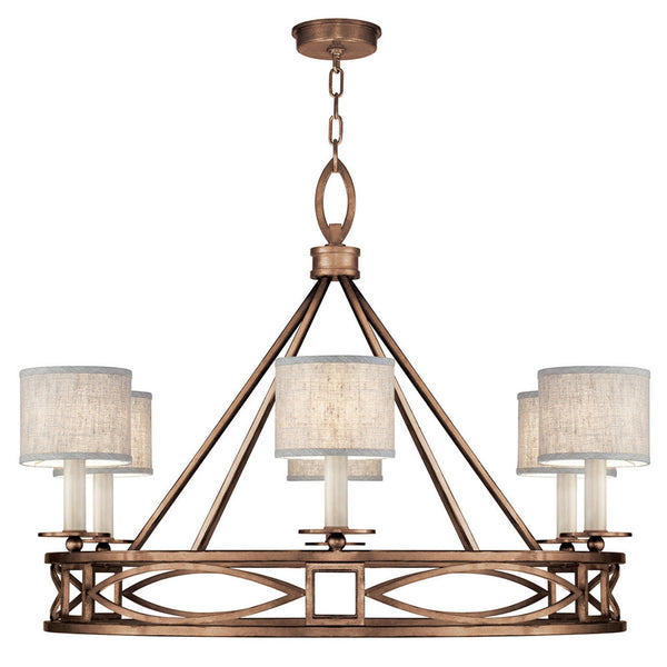 Chandelier, Round, 6-Light, Antique Bronze, 39.5"W (887640-11ST KEFM)