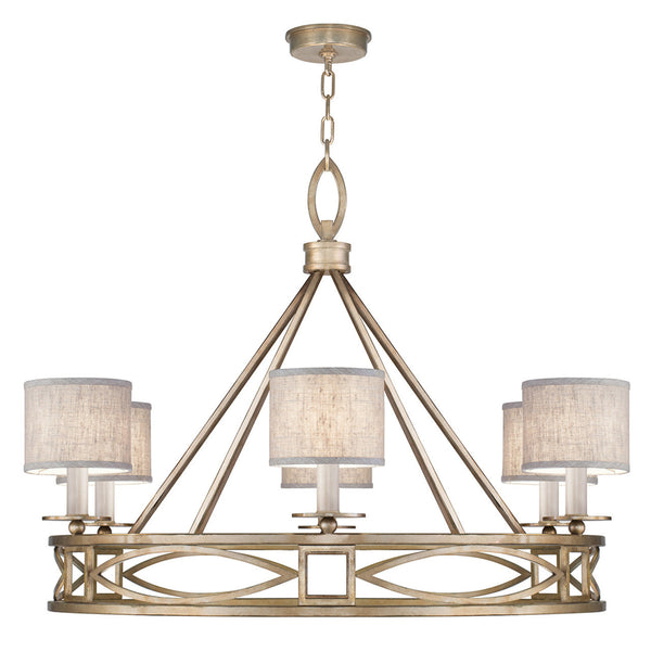 Chandelier, Round, 6-Light, Gold, 39.5"W (887640-31ST KEFH)