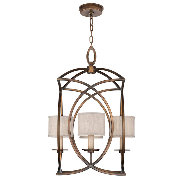 Chandelier, Square, 4-Light, Antique Bronze, 21.5"W (887740-11ST KEFF)