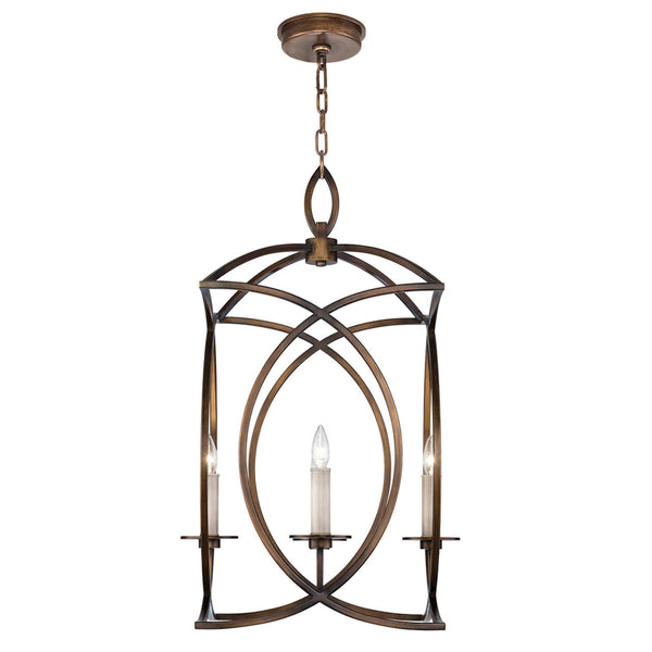 Chandelier, Square, 4-Light, Antique Bronze, 19.5"W (887740-1ST KEFE)