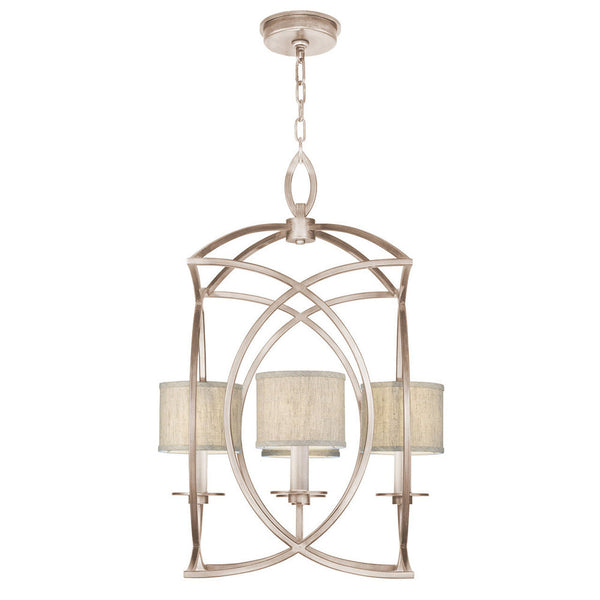 Chandelier, Square, 4-Light, Weathered Griege Patina, 21.5"W (887740-21ST KEFD)