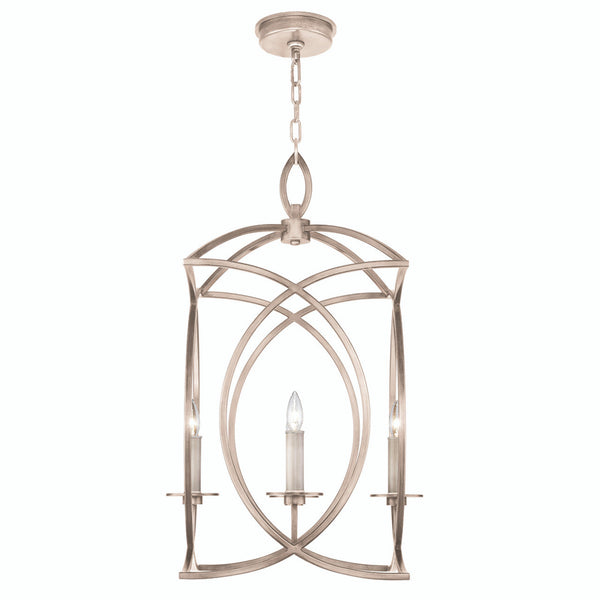 Chandelier, Square, 4-Light, Weathered Griege Patina, 19.5"W (887740-2ST KEFC)