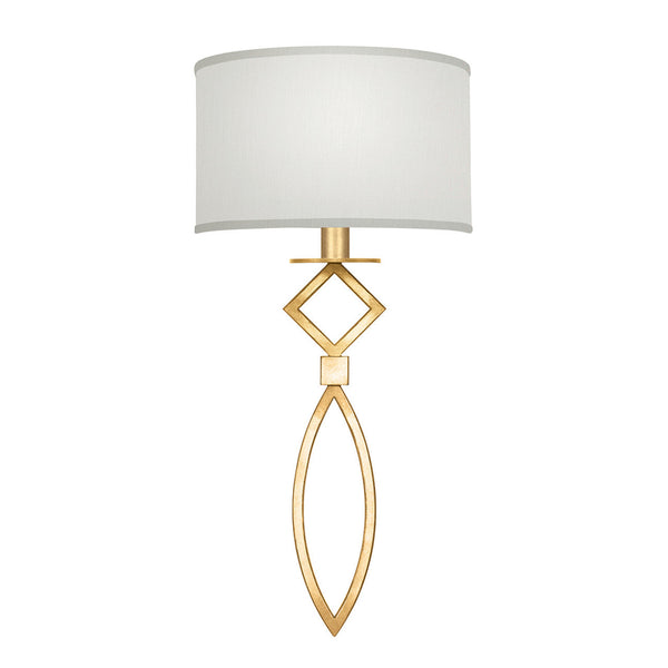 Wall Sconce, 1-Light, Gold Leaf, White Laminated Shade, 25"H (887950-SF31 NK1P)