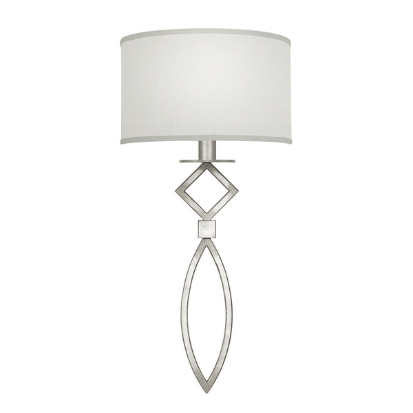 Wall Sconce, 1-Light, Silver Leaf, White Laminated Shade, 25"H (887950-SF41 NKXV)