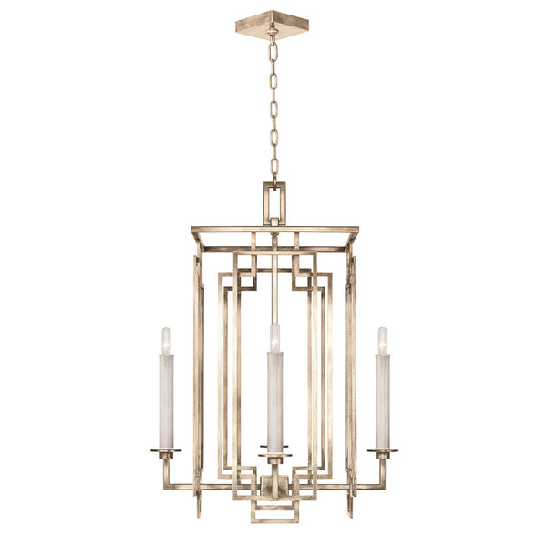 Chandelier, Square, 4-Light, Gold, 22"W (889040-3ST KEE2)