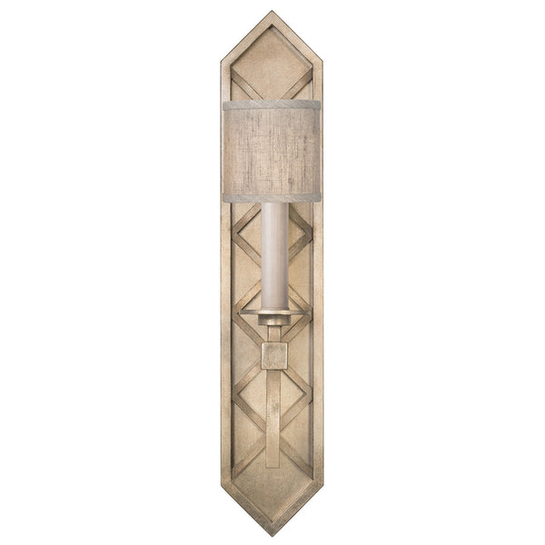 Wall Sconce, 1-Light, Soft Gold, Textured Natural Greige Fabric Shade, 25"H (889550-31ST KDEQ)