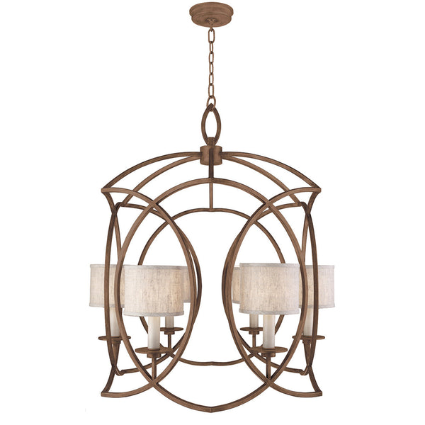 Chandelier, Round, 6-Light, Antique Bronze, 30.5"W (889840-11ST KEDA)