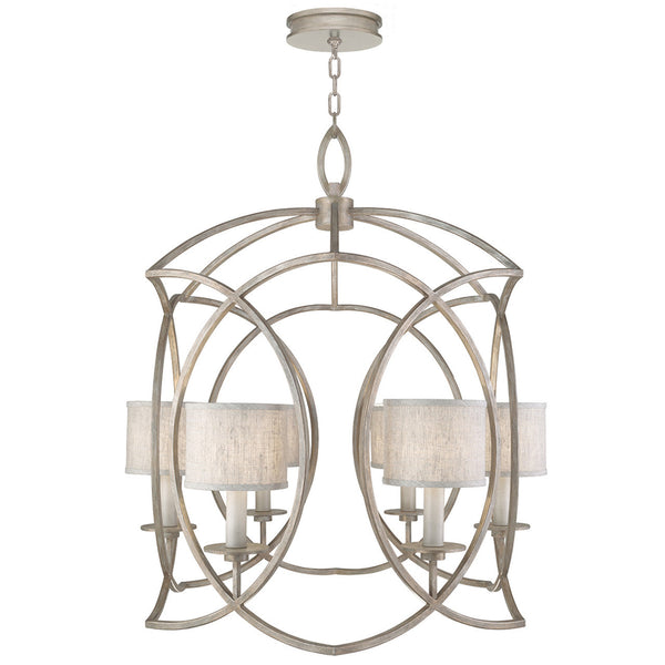 Chandelier, Round, 6-Light, Weathered Griege Patina, 30.5"W (889840-21ST KED8)