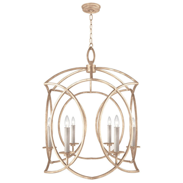 Chandelier, Round, 6-Light, Gold, 28.5"W (889840-3ST KED5)