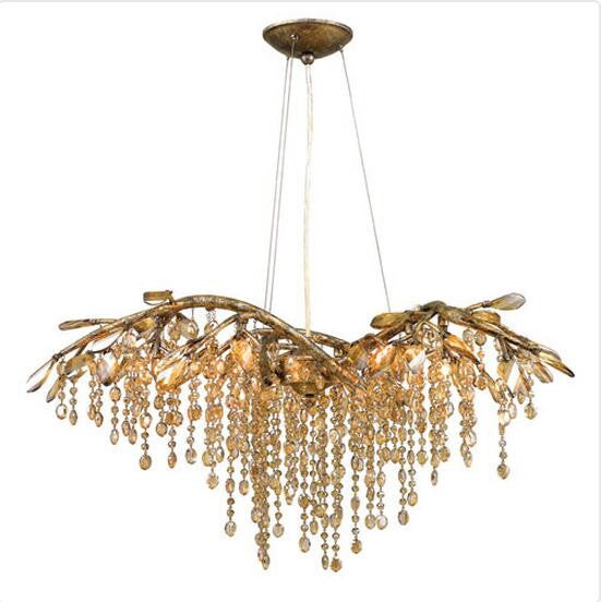 Autumn Twilight Gold Six-Light Chandelier