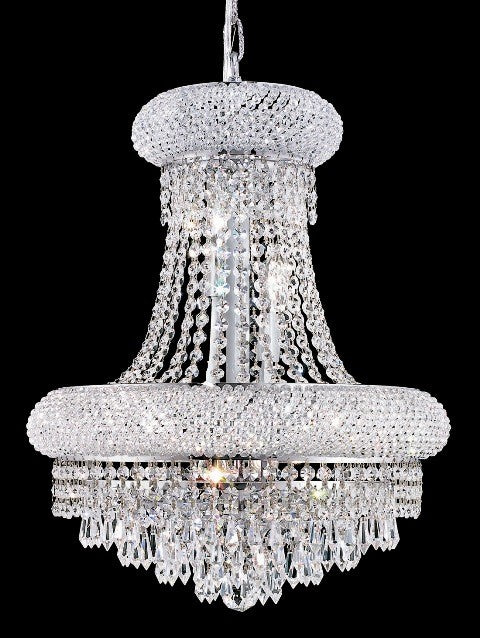 8 Light crystal chandelier chrome plated