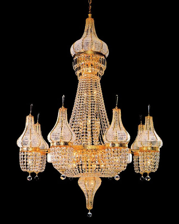 46 light Custom chandelier in gold finish