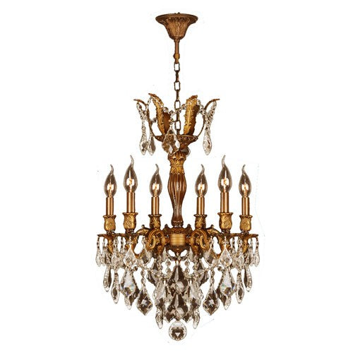 Gold Six-Light Chandelier