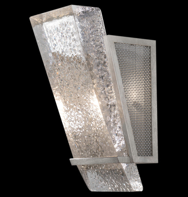 Wall Sconce, 1-Light, Silver, Metal Mesh Shade, 13"H (890750-12ST KDGL)