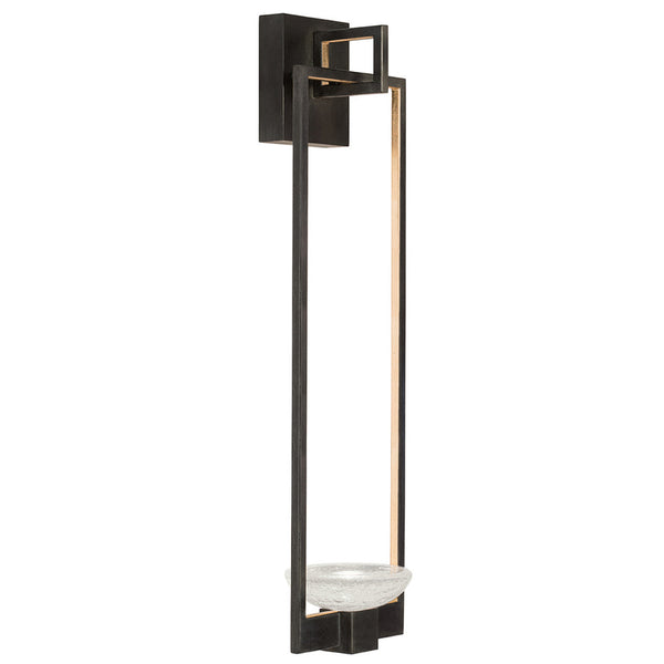 Wall Sconce, 1-Light, LED, Hand-Rubbed Black Iron, 26.75"H (893350-3ST KDF6)