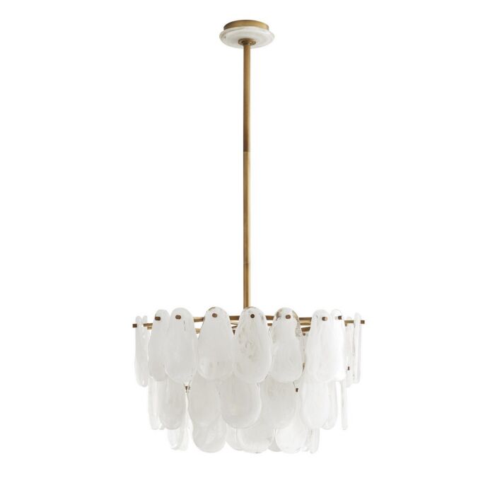 Leon 3-Light Chandelier in Antique Brass