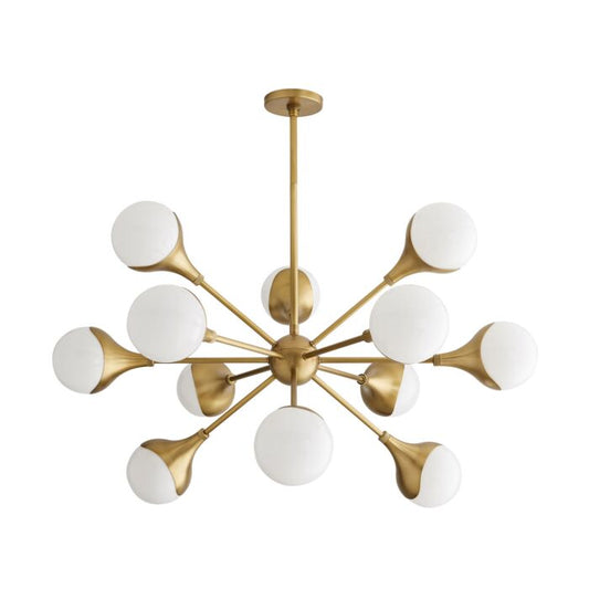 Augustus 12-Light Chandelier in Antique Brass