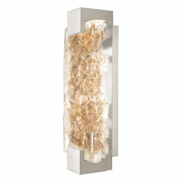 Wall Sconce, 2-Light, LED, Silver Leaf, Antiqued Gold Leaf Glass, 11.75"H (896550-22ST NF3Y)