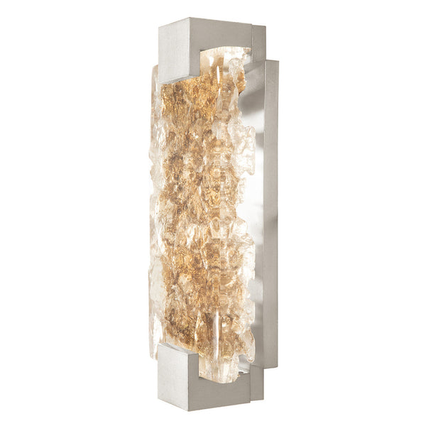 Wall Sconce, 2-Light, LED, Silver Leaf, Antiqued Gold Leaf Glass, 15.75"H (896650-22ST NF47)